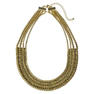 Fashion Bib Necklace Gold/Black