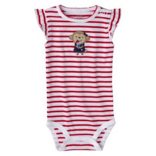 Just One YouMade by Carters Newborn Girls Striped Bodysuit   Red/White 12 M