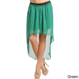 Stanzino Womens High low Floral Chiffon Skirt