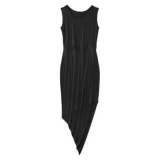 Mossimo Womens Asymmetrical Maxi Dress   Black XXL