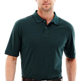 Haggar Mini Box Polo Shirt, Green, Mens