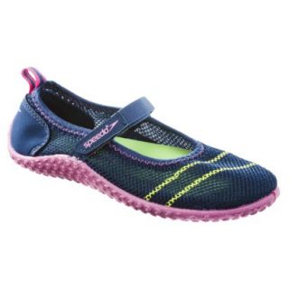 Speedo Junior Girls Mary Jane Water Shoes Pink & Navy   Large