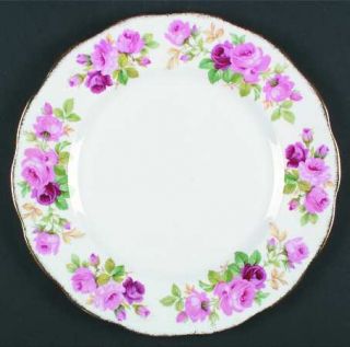 Royal Albert Princess Anne (Brushed Gold Edge) Dinner Plate, Fine China Dinnerwa