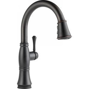Delta Faucet 9197T RB DST Cassidy Single Handle Pull Down Kitchen Faucet with To