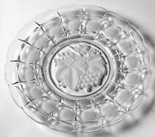 Indiana Glass Constellation Grape Frosted Dinner Plate   Frosted Grape/Leaves,Sq