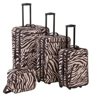 Rockland Fashion 4 pc. Expandable Luggage Set   Brown Zebra