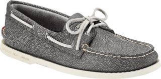 Mens Sperry Top Sider A/O 2 Eye Washed   Grey Full Grain Leather Sailing Shoes
