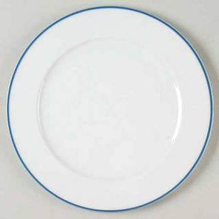 Calvin Klein Birch (Floral & Blue Band) Salad Plate, Fine China Dinnerware   Blu