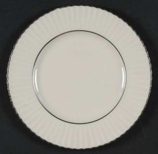 Lenox China Colonnade Platinum Salad Plate, Fine China Dinnerware   Ribbed Rim,