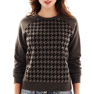 Decree Raglan Sweatshirt, Black/Gray, Womens