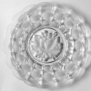 Indiana Glass Constellation Grape Frosted Salad Plate   Frosted Grape/Leaves,Squ