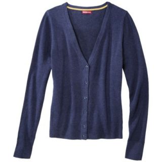 Merona Petites Long Sleeve Deep V Neck Cardigan Sweater   Navy XSP
