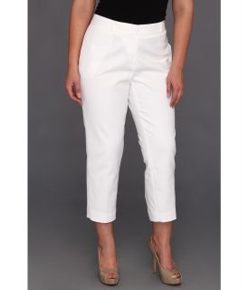 Anne Klein Plus Size Slim Crop Pant Womens Casual Pants (White)