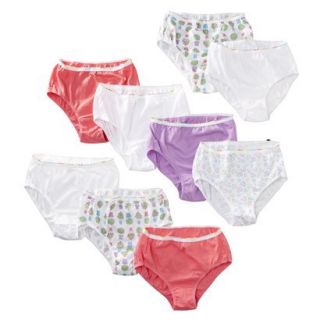 Girls Hanes Butterfly Floral 9 pack Brief Underwear 16