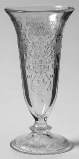 Hazel Atlas Florentine #2 Clear Parfait Vase   Clear               Depression Gl