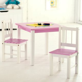Lipper Kids Small Pink and White Table and Chair Set   513PK