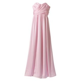 TEVOLIO Womens Satin Strapless Maxi Dress   Pink Lemonade   8
