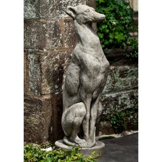 Campania International Antique Greyhound Garden Statue   A 478   NATURAL