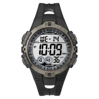 Marathon By Timex Mens Digital Sports Watch with Silver Top Ring on the Dial  