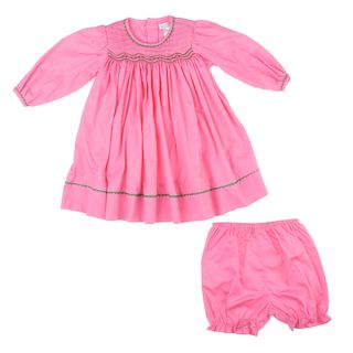Petit Ami Infant Girls Pink Trim Dress