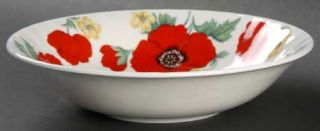 Roy Kirkham Monet Coupe Cereal Bowl, Fine China Dinnerware   Large Red Poppies,S
