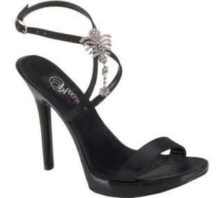 Womens Pleaser Vogue 23   Black Satin/Black Dress Shoes