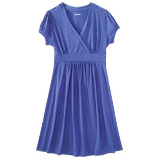 Merona Womens Faux Wrap Dress   Amparao Blue   XS
