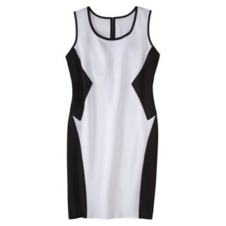 Pure Energy Womens Plus Size Sleeveless Color block Dress   Black/White 4X