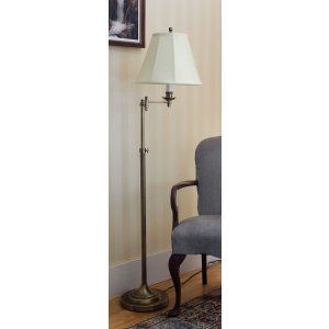 House of Troy HOU CL200 AB Club Antique Brass Floor Lamp