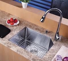 Kraus KHU12123KPF1621KSD30CH 23 inch Undermount Single Bowl Stainless Steel Kitchen Sink with Chrome Kitchen Faucet and Soap Dispenser