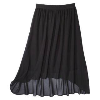 Merona Womens Chiffon Feminine Skirt   Black   XXL
