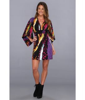 Tbags Los Angeles Deep V Neck Kimono Sleeves Mini Dress Womens Dress (Multi)