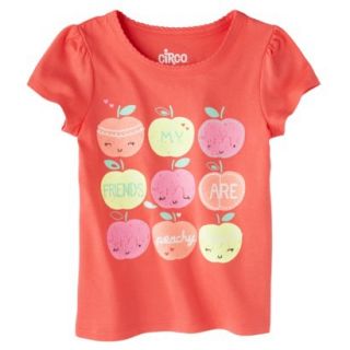 Circo Infant Toddler Girls Short Sleeve My Friends are Peachy Tee   Coral 18