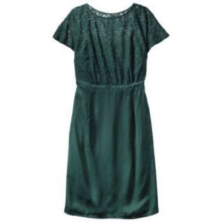 TEVOLIO Womens Plus Size Lace Bodice Dress   Seaport Green 20W
