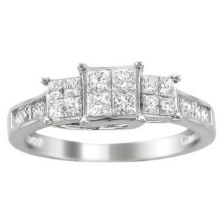 1 CT.T.W. Diamond Ring in 14K White Gold   Size 5.5