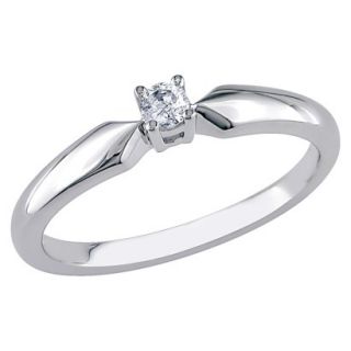 1/10 Carat Diamond Solitaire Ring Size 8)   Silver (Size 8)