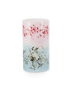 Two Tone Floral Glass Vase   No Color