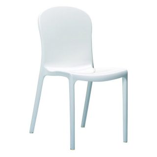 Compamia ISP052 GWHI Crystal Polycarbonate Modern Dining Chair   Glossy White  