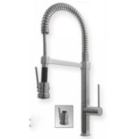 Whitehaus WHLX78557L BNPVD Metrohaus Commercial Single Hole Faucet with Flexible