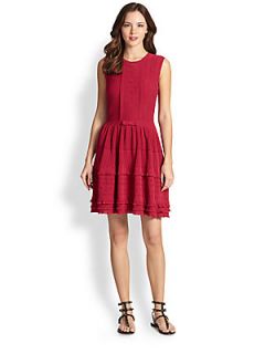 RED Valentino Sleeveless Embroidered Dress   Bougainvillea