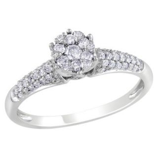 1/3 Carat Diamond in 10k White Gold Engagement Ring (Size 7)