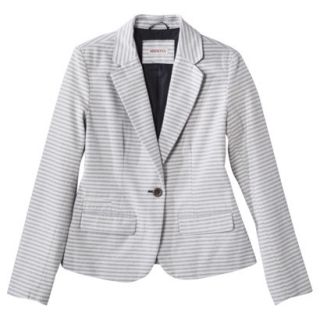Merona Womens Tailored Blazer   Black/White Stripe   4