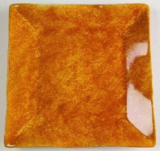 Presenttense Onde Amber (Gold) Square Dinner Plate, Fine China Dinnerware   Ambe
