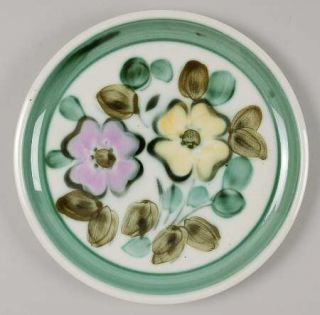 Boch In The Mood Salad Plate, Fine China Dinnerware   Green Band, Purple,Yellow