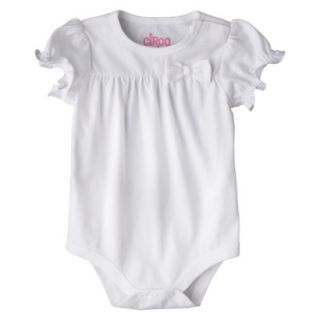 Circo Newborn Infant Girls Short sleeve Solid Bodysuit   True White 0 3 M