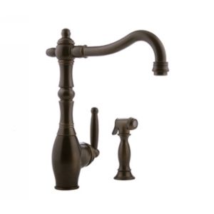Meridian Faucets 2058080 Universal Single Lever Kitchen Faucet with Spray