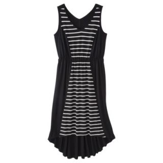 Pure Energy Womens Plus Size Sleeveless Maxi Dress   Black/White 1X