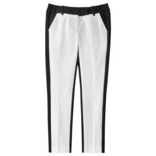 Mossimo Womens Ankle Pant   White/Ebony 12