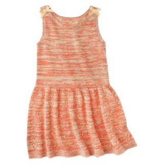 Infant Toddler Girls Sleeveless Knit Dress   Orange 12 M