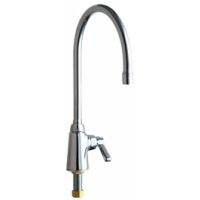 Chicago Faucets 350 GN8AE3ABCP Universal Gooseneck Single Hole Faucet